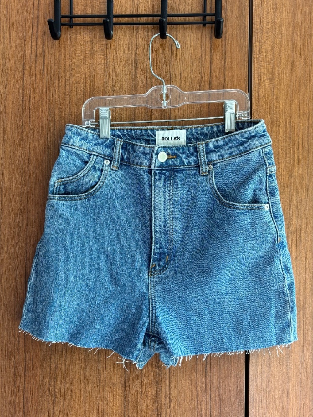 Rolla’s Dusters High Rise Slim Denim Shorts Cindy Blue - Size 28